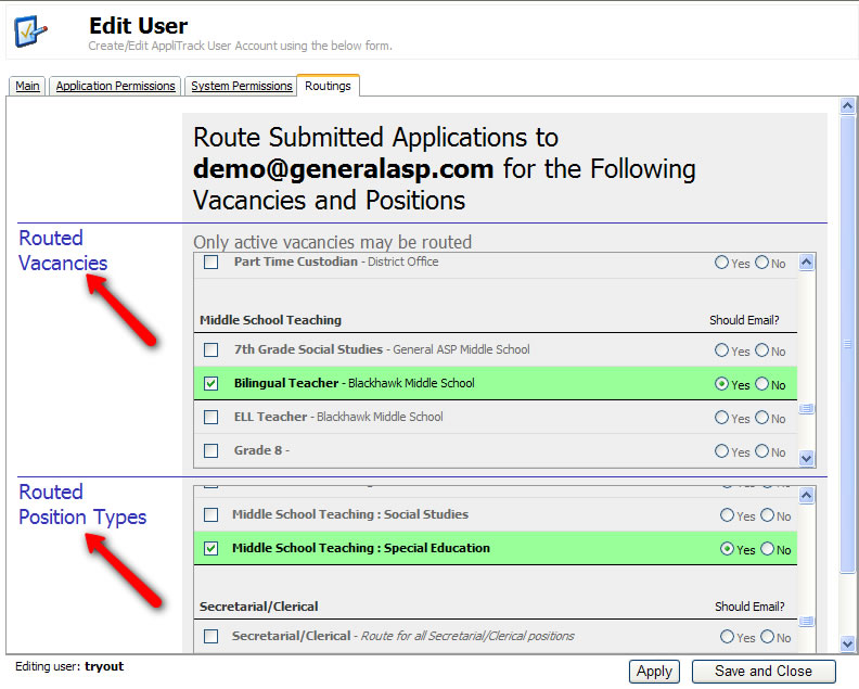 Assign Routings