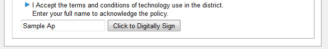 Electronic Signature on form