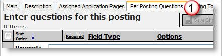 Per Posting Questions